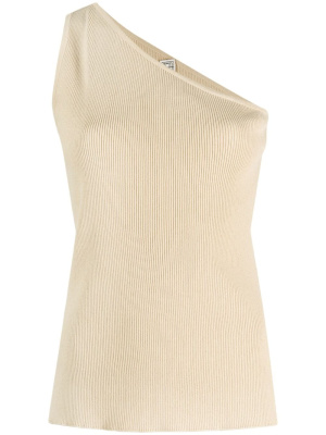 

Ribbed-knit one-shoulder top, TOTEME Ribbed-knit one-shoulder top