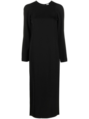 

Slouched-shoulder midi dress, TOTEME Slouched-shoulder midi dress