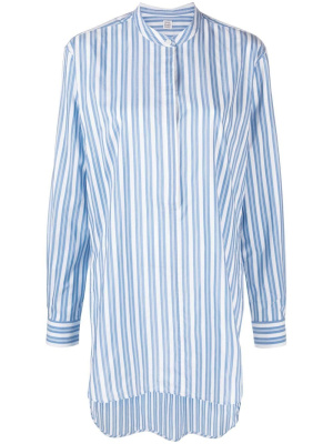 

Vertical-stripe print long shirt, TOTEME Vertical-stripe print long shirt