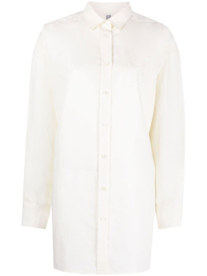 

Logo-patch button-up shirt, TOTEME Logo-patch button-up shirt