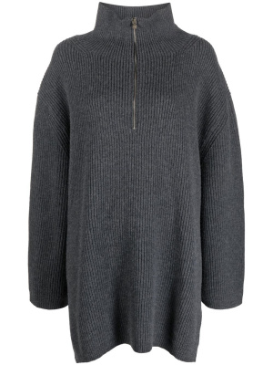 

Ribbed-knit half-zip jumper, TOTEME Ribbed-knit half-zip jumper