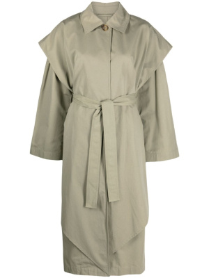 

Draped belted trench coat, TOTEME Draped belted trench coat