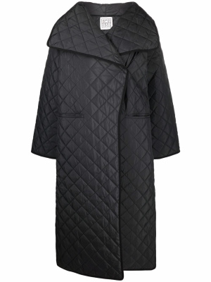 

Oversize quilted wrap coat, TOTEME Oversize quilted wrap coat