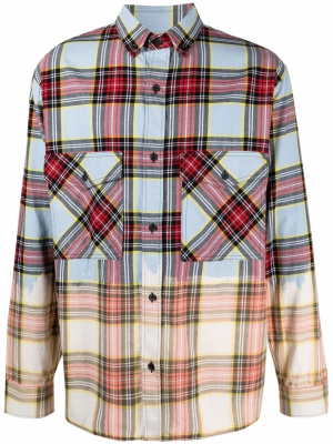 

Dyed-effect check shirt, Marcelo Burlon County of Milan Dyed-effect check shirt