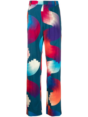 

Abstract-print wool trousers, Marcelo Burlon County of Milan Abstract-print wool trousers