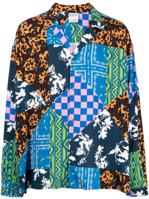 

Mix-print camp collar shirt, Marcelo Burlon County of Milan Mix-print camp collar shirt