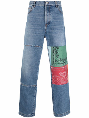 

Patchwork bandana jeans, Marcelo Burlon County of Milan Patchwork bandana jeans