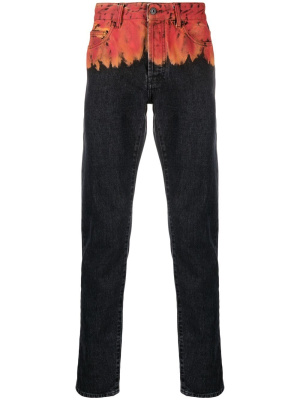 

Flame-print jeans, Marcelo Burlon County of Milan Flame-print jeans