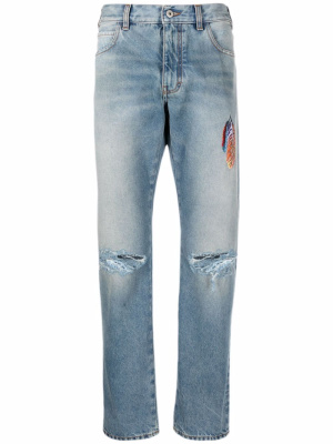

Straight-leg denim jeans, Marcelo Burlon County of Milan Straight-leg denim jeans