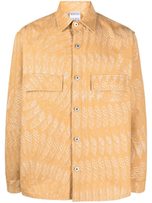 

Feather-print long-sleeve shirt, Marcelo Burlon County of Milan Feather-print long-sleeve shirt