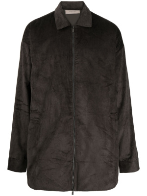 

Corduroy zip-up shirt jacket, FEAR OF GOD ESSENTIALS Corduroy zip-up shirt jacket
