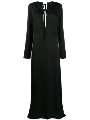 

Long sleeve tie neck dress, Ann Demeulemeester Long sleeve tie neck dress