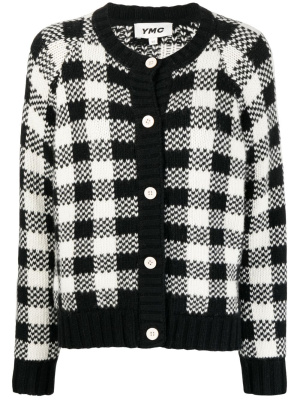

Atomic checked knitted cardigan, YMC Atomic checked knitted cardigan