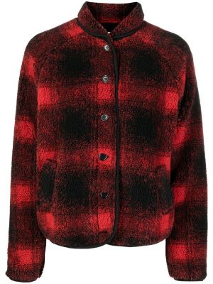 

Beach checked faux-shearling jacket, YMC Beach checked faux-shearling jacket