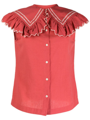 

Blossom frilled-collar shirt, YMC Blossom frilled-collar shirt