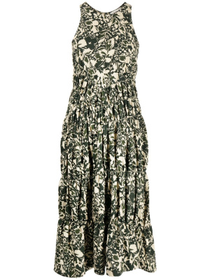 

Floral-print midi dress, YMC Floral-print midi dress
