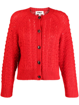 

Foxtail crochet-knit cardigan, YMC Foxtail crochet-knit cardigan