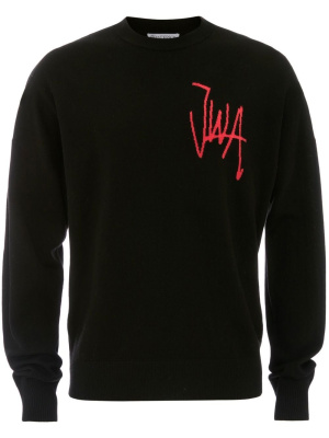 

Chest logo-detail knit jumper, JW Anderson Chest logo-detail knit jumper