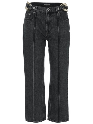 

Chain-detail straight leg cropped jeans, JW Anderson Chain-detail straight leg cropped jeans