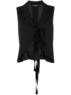

Cropped tie-front waistcoat, Ann Demeulemeester Cropped tie-front waistcoat