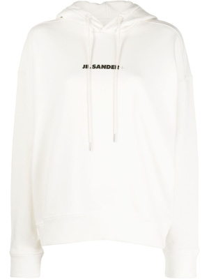 

Logo-print drawstring hoodie, Jil Sander Logo-print drawstring hoodie