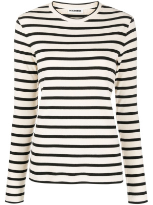 

Stripe-print cotton T-shirt, Jil Sander Stripe-print cotton T-shirt