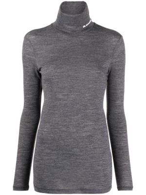 

Logo-print roll-neck top, Jil Sander Logo-print roll-neck top
