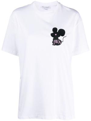 

Mouse embroidered-logo T-shirt, JW Anderson Mouse embroidered-logo T-shirt