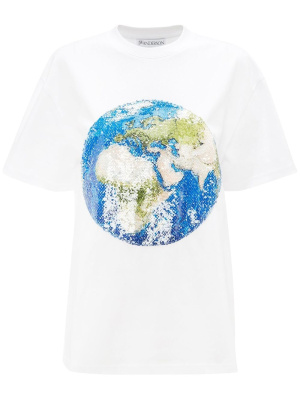 

Sequin-globe T-shirt, JW Anderson Sequin-globe T-shirt