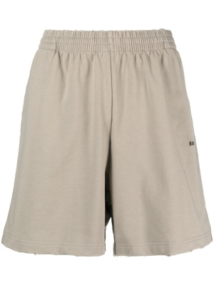 

Logo-embroidered cotton shorts, Balenciaga Logo-embroidered cotton shorts