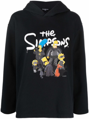 

X The Simpsons graphic-print hoodie, Balenciaga X The Simpsons graphic-print hoodie