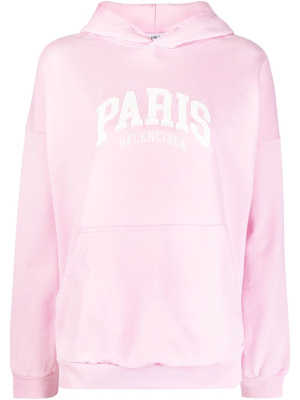 

Logo wide-fit hoodie, Balenciaga Logo wide-fit hoodie