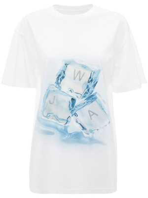 

Ice cube-print T-shirt, JW Anderson Ice cube-print T-shirt