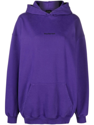 

Embroidered-logo oversized hoodie, Balenciaga Embroidered-logo oversized hoodie