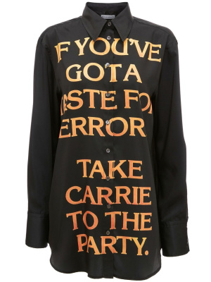 

Slogan-print cotton shirt, JW Anderson Slogan-print cotton shirt
