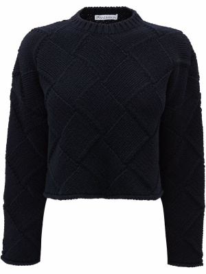 

Basketweave stitch cropped jumper, JW Anderson Basketweave stitch cropped jumper