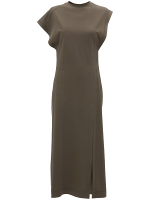 

Asymmetric-sleeves slit dress, JW Anderson Asymmetric-sleeves slit dress