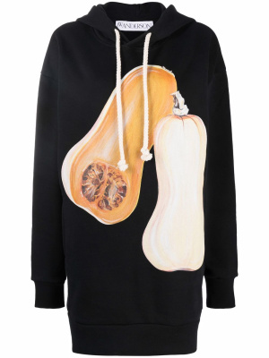 

Pumpkin-print long hoodie, JW Anderson Pumpkin-print long hoodie