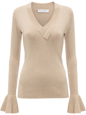 

Flared-cuff wool jumper, JW Anderson Flared-cuff wool jumper