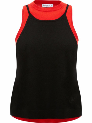 

Layered knitted tank top, JW Anderson Layered knitted tank top