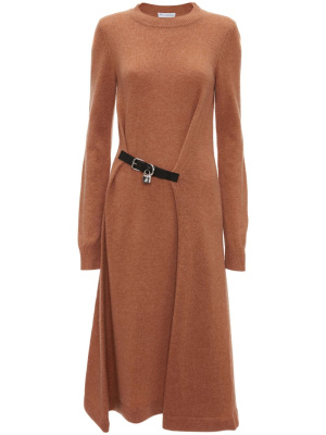 

Padlock-detail long-sleeve dress, JW Anderson Padlock-detail long-sleeve dress