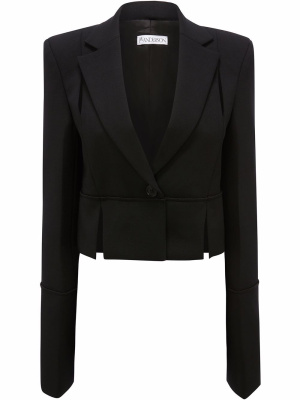 

Split-sleeve cropped blazer, JW Anderson Split-sleeve cropped blazer