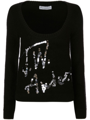 

Pailette-embellished detail jumper, JW Anderson Pailette-embellished detail jumper