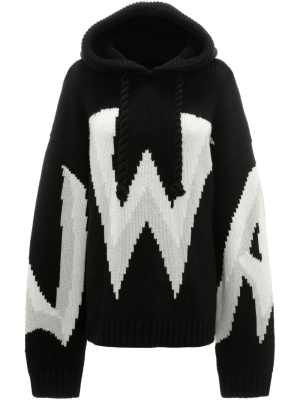 

Gothic logo intarsia hoodie, JW Anderson Gothic logo intarsia hoodie