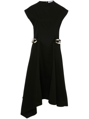

Chain-detailed asymmetric midi dress, JW Anderson Chain-detailed asymmetric midi dress