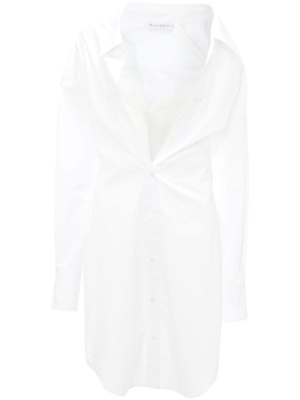

Lace-detail shirt dress, JW Anderson Lace-detail shirt dress