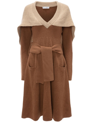 

Cape detail knitted dress, JW Anderson Cape detail knitted dress