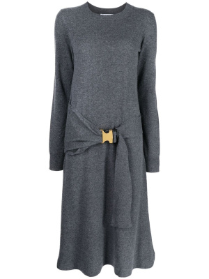 

Buckled-waist knit dress, JW Anderson Buckled-waist knit dress