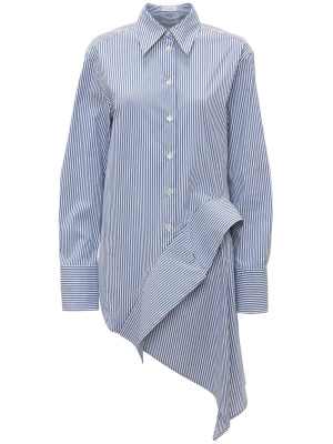 

Striped long-sleeve draped shirt, JW Anderson Striped long-sleeve draped shirt