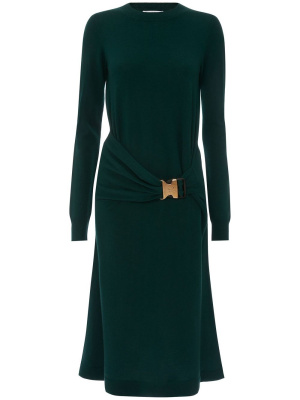 

Buckle-waist midi dress, JW Anderson Buckle-waist midi dress